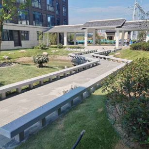 资阳 芝麻灰小区坐凳&栏杆安装效果