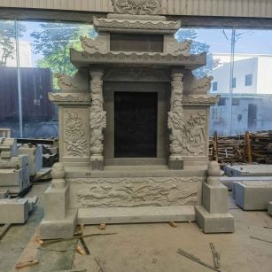 资阳 芝麻灰高档墓碑、土墓，一套也支持定做