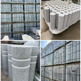 资阳 芝麻白花岗岩挡车柱、隔离柱多少钱