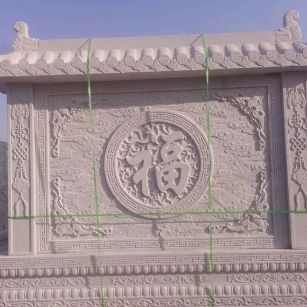 资阳 芝麻白花岗岩屏风，照壁，影壁