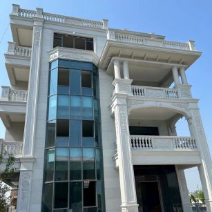 资阳 芝麻白花岗岩别墅外墙干挂效果展示