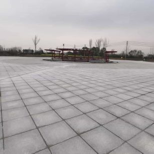 资阳 芝麻白火烧面-公园广场地铺效果